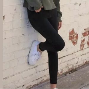 John Galt Black Frayed Edge High Waist Jeans XS